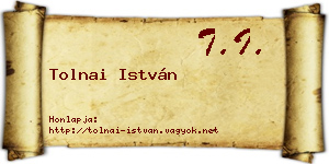 Tolnai István névjegykártya