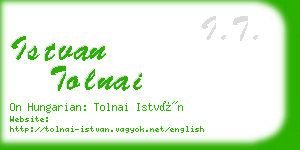 istvan tolnai business card